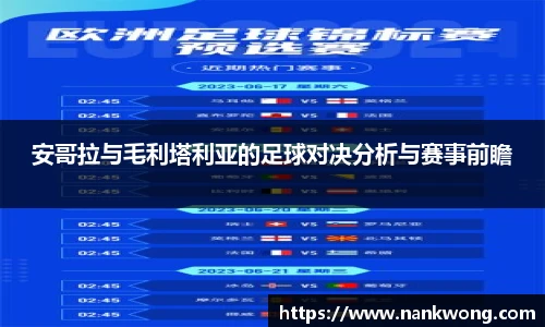 安哥拉与毛利塔利亚的足球对决分析与赛事前瞻